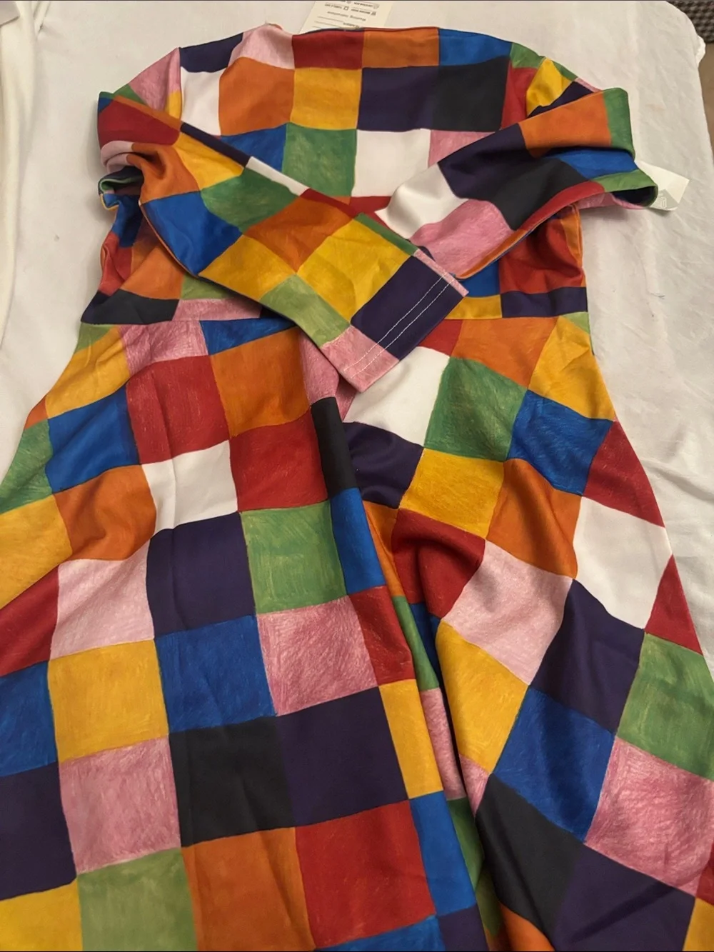 Elmer the  Patchwork elephant Costume Dress with Pink Accessories